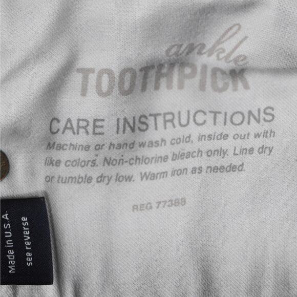 J crew black toothpick ankle length low rise cotton stretch denim jeans sz 30/10 - Picture 6 of 7